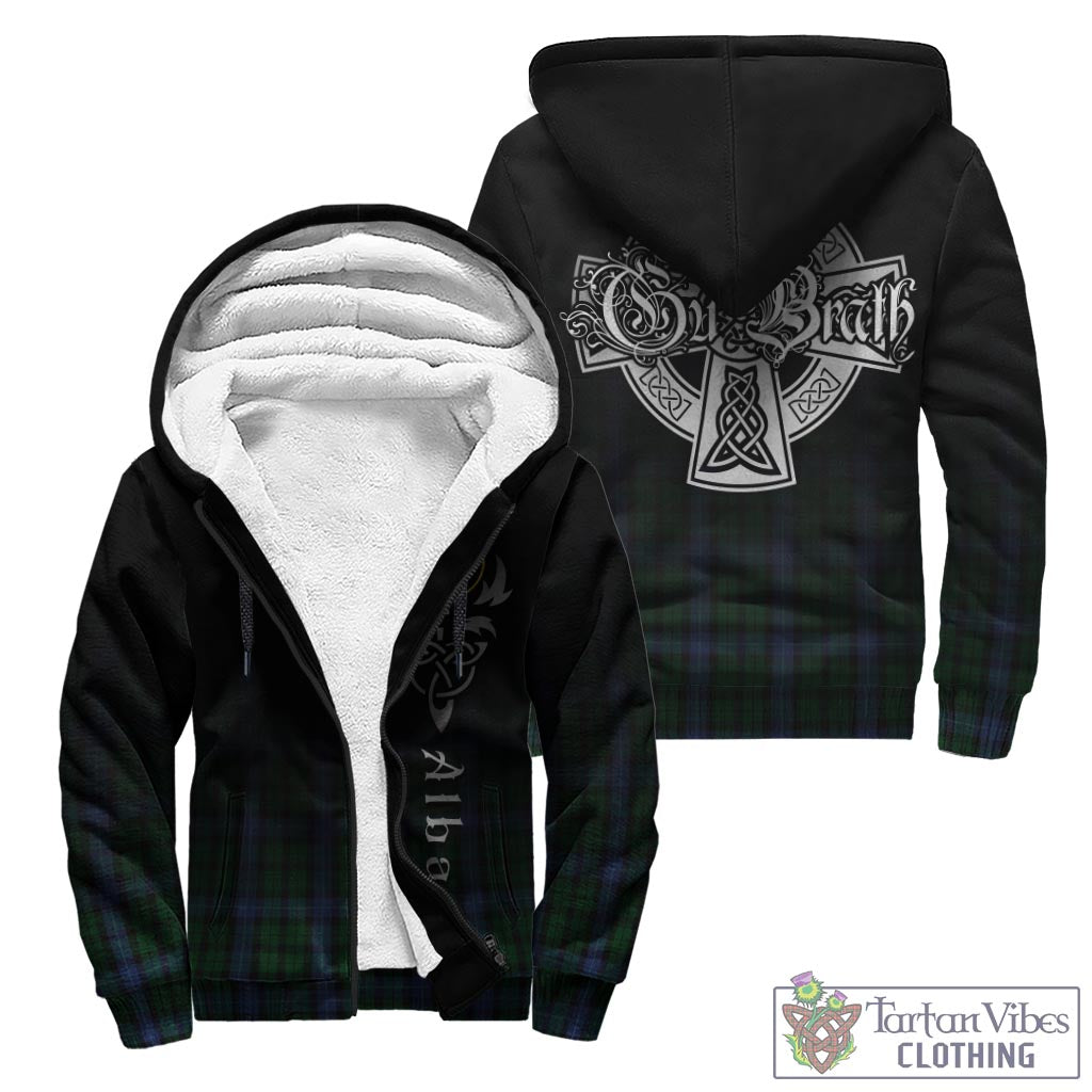 Tartan Vibes Clothing MacIntyre Tartan Sherpa Hoodie Featuring Alba Gu Brath Family Crest Celtic Inspired