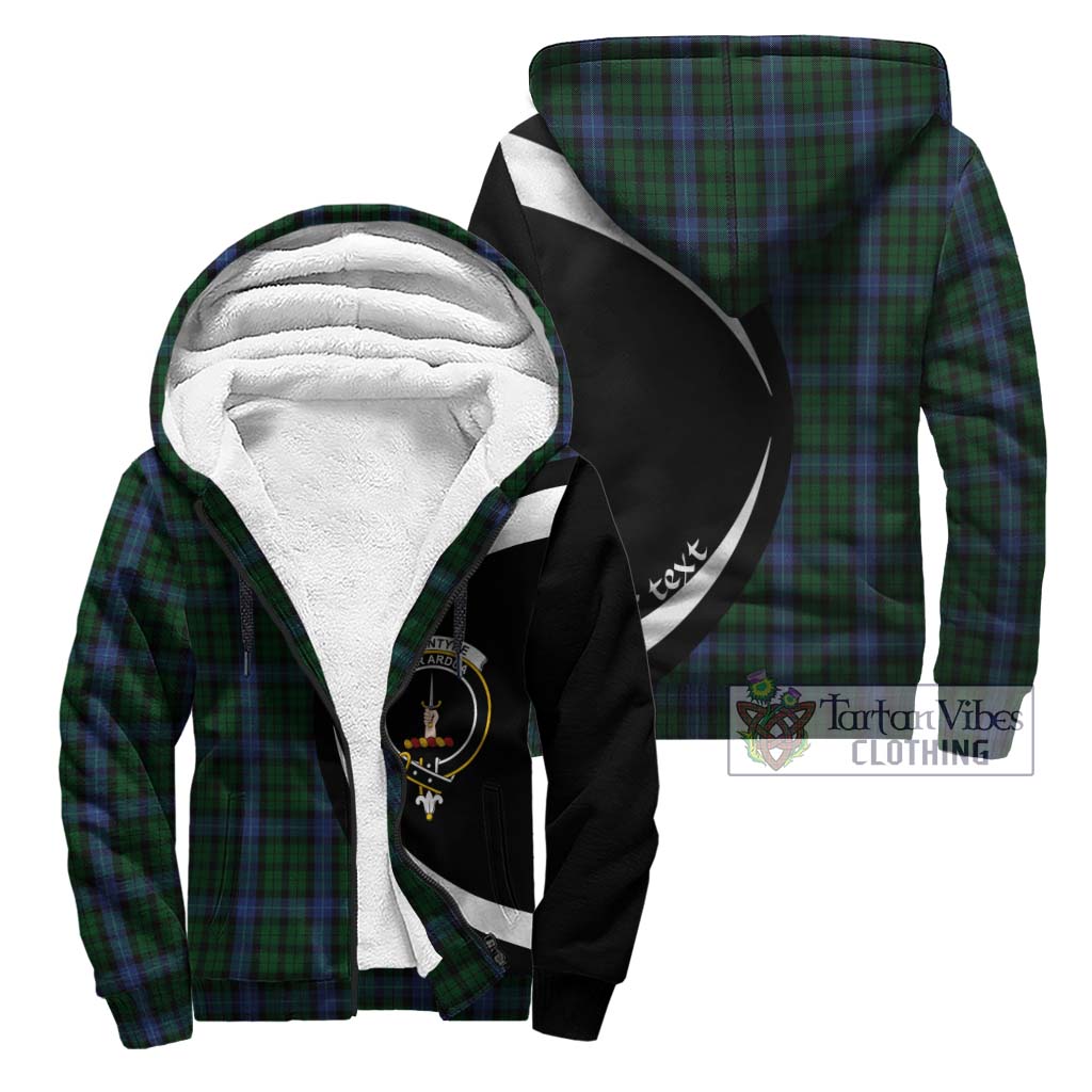 MacIntyre (McIntyre) Tartan Sherpa Hoodie with Family Crest Circle Style Unisex - Tartan Vibes Clothing