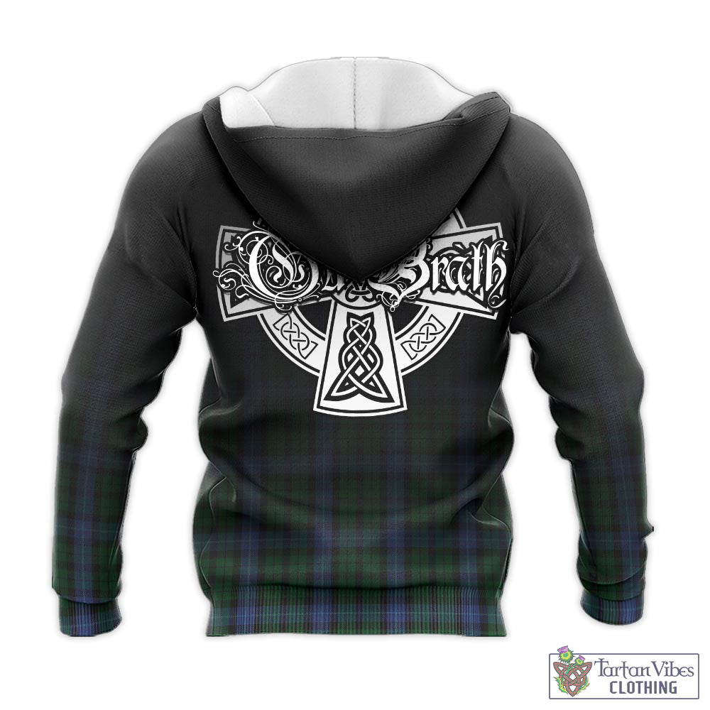 Tartan Vibes Clothing MacIntyre Tartan Knitted Hoodie Featuring Alba Gu Brath Family Crest Celtic Inspired