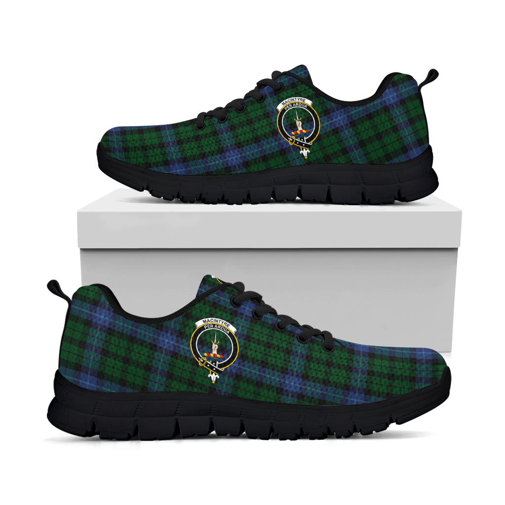 MacIntyre (McIntyre) Tartan Sneakers with Family Crest - Tartan Vibes Clothing