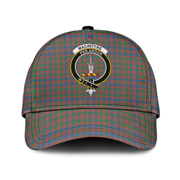 MacIntyre Ancient Tartan Classic Cap with Family Crest