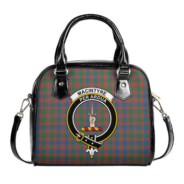 MacIntyre Ancient Tartan Shoulder Handbags with Family Crest