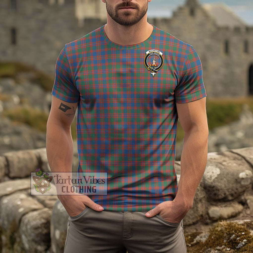 MacIntyre Ancient Tartan Cotton T-Shirt with Family Crest Men's Shirt - Tartanvibesclothing Shop