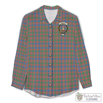 MacIntyre Ancient Tartan Women's Casual Shirt with Family Crest