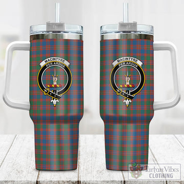 MacIntyre Ancient Tartan and Family Crest Tumbler with Handle