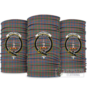 MacIntyre Ancient Tartan Neck Gaiters, Tartan Bandanas, Tartan Head Band with Family Crest