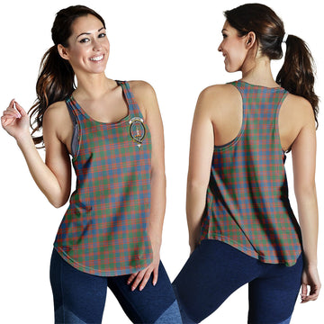 MacIntyre Ancient Tartan Women Racerback Tanks with Family Crest