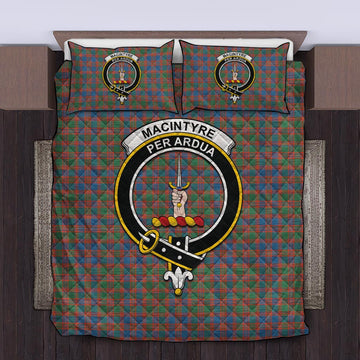 MacIntyre Ancient Tartan Quilt Bed Set with Family Crest