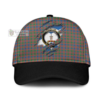 MacIntyre Ancient Tartan Classic Cap with Family Crest In Me Style