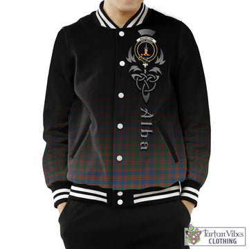 MacIntyre Ancient Tartan Baseball Jacket Featuring Alba Gu Brath Family Crest Celtic Inspired