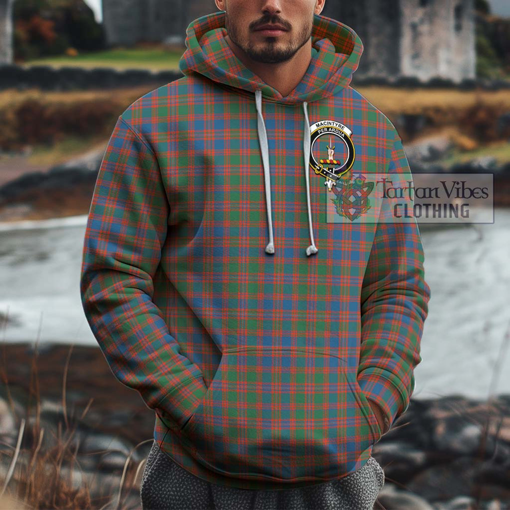 MacIntyre Ancient Tartan Cotton Hoodie with Family Crest Pullover Hoodie XS - Tartan Vibes Clothing