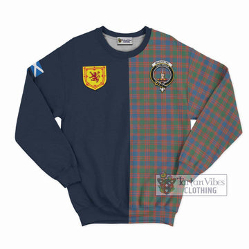 MacIntyre Ancient Tartan Sweatshirt Alba with Scottish Lion Royal Arm Half Style