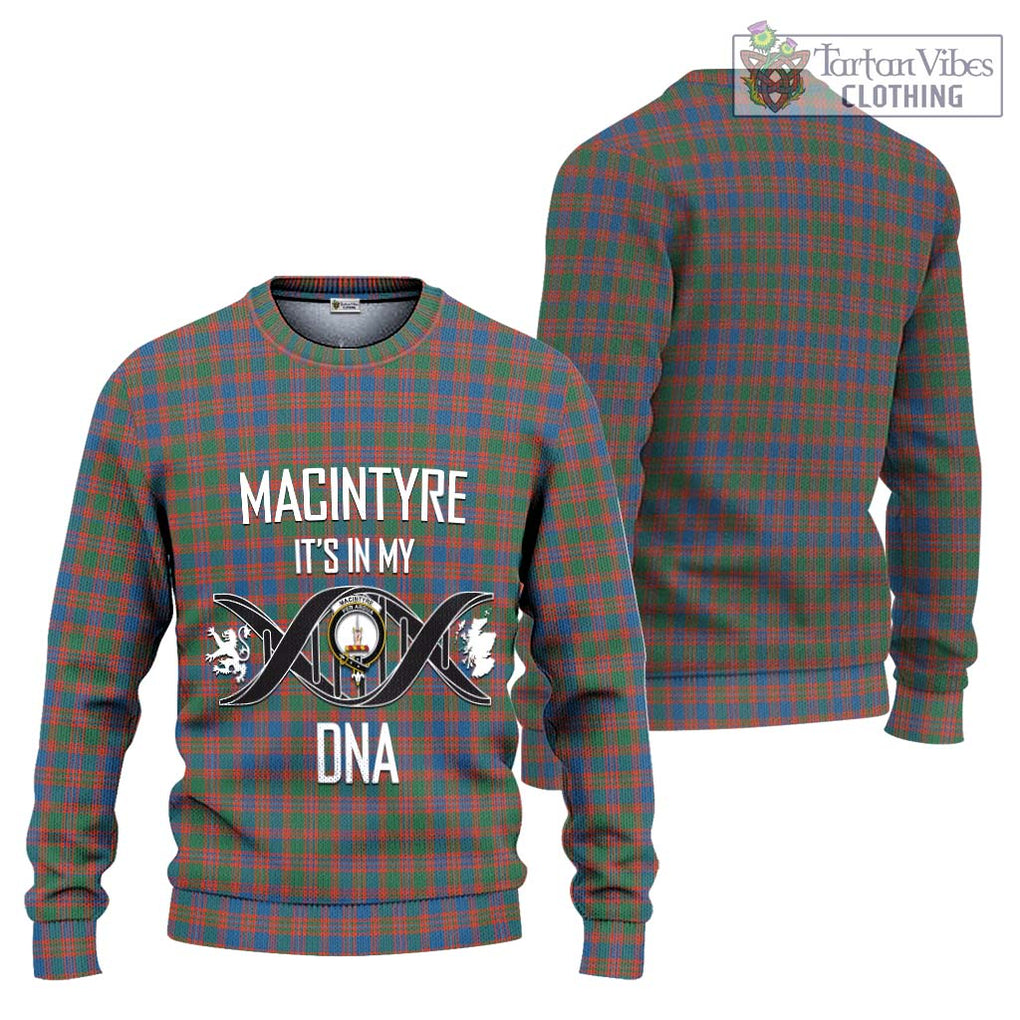 MacIntyre Ancient Tartan Knitted Sweater with Family Crest DNA In Me Style Unisex - Tartanvibesclothing Shop