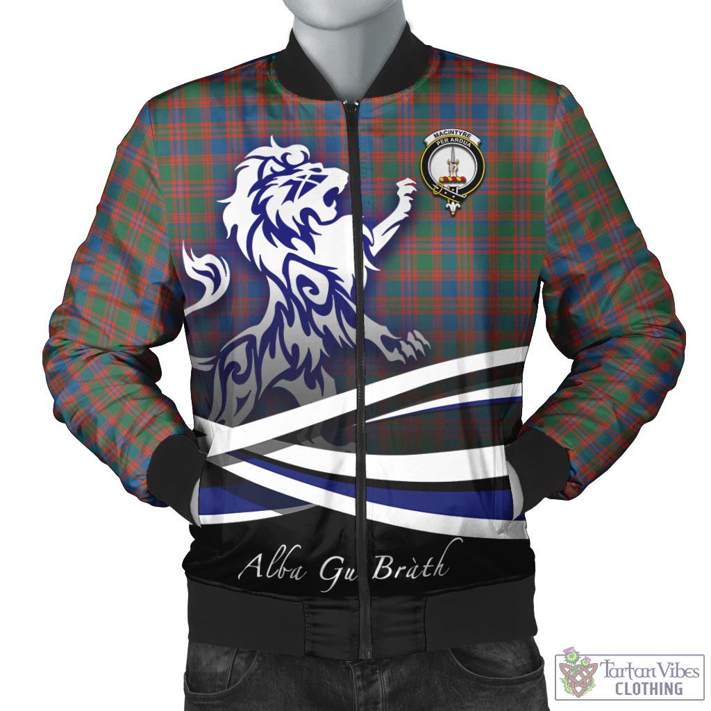 Tartan Vibes Clothing MacIntyre Ancient Tartan Bomber Jacket with Alba Gu Brath Regal Lion Emblem