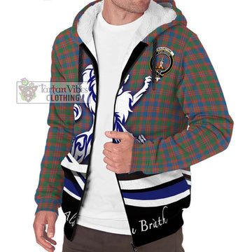 MacIntyre Ancient Tartan Sherpa Hoodie with Alba Gu Brath Regal Lion Emblem