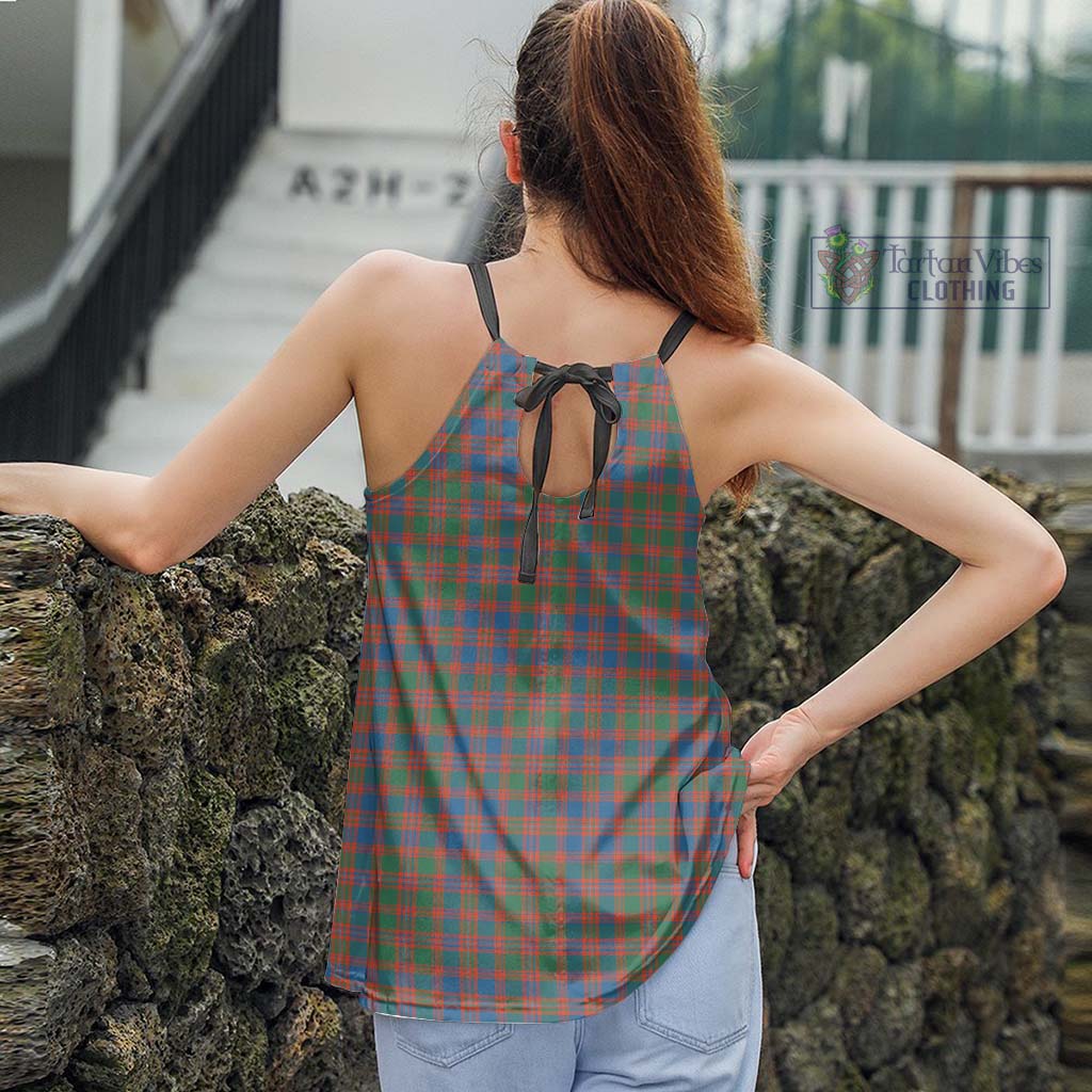 Tartan Vibes Clothing MacIntyre Ancient Tartan Loose Halter Neck Camisole