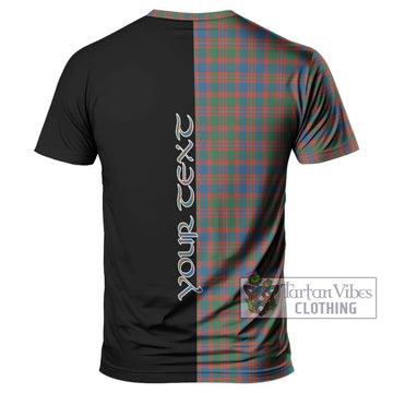 MacIntyre Ancient Tartan T-Shirt with Family Crest and Half Of Me Style