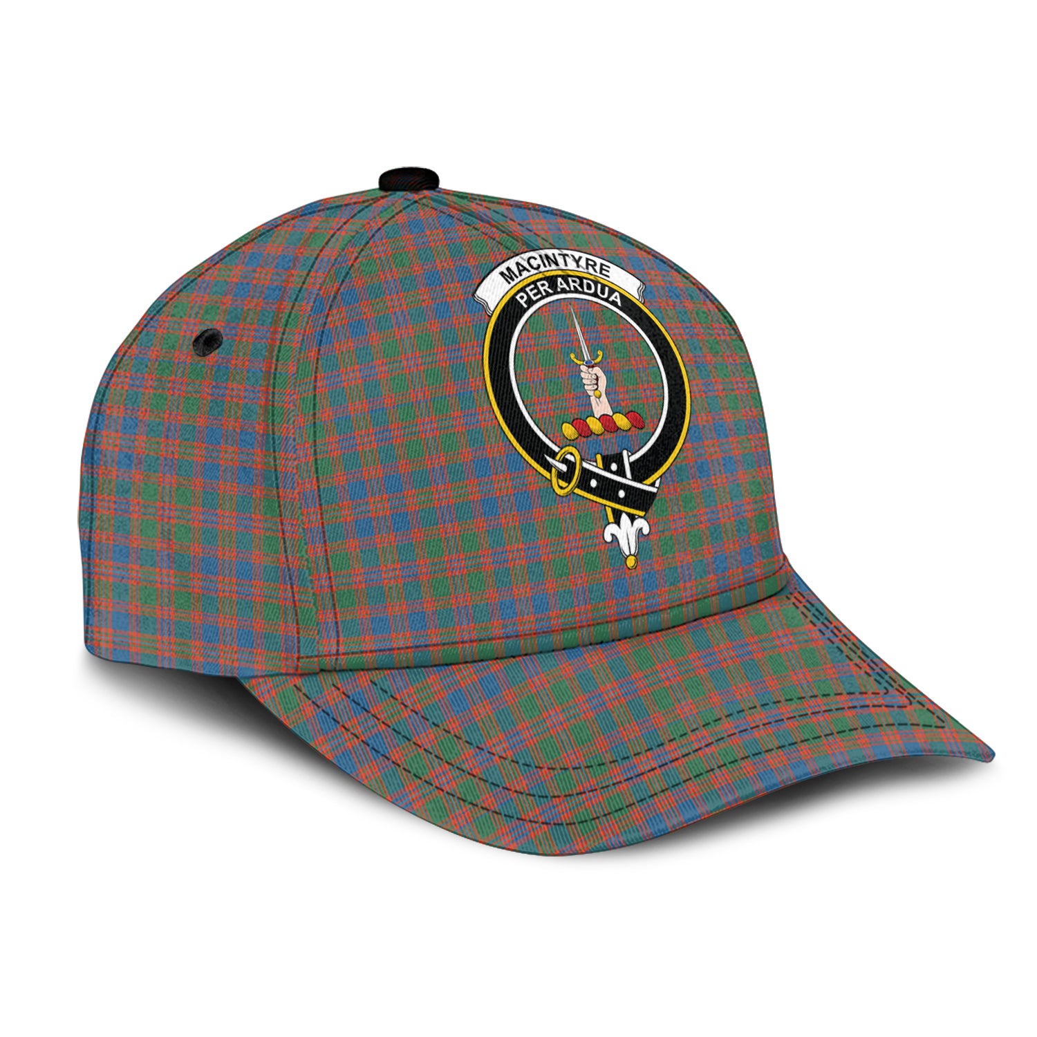 MacIntyre Ancient Tartan Classic Cap with Family Crest - Tartan Vibes Clothing