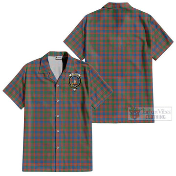 MacIntyre Ancient Tartan Cotton Hawaiian Shirt with Family Crest