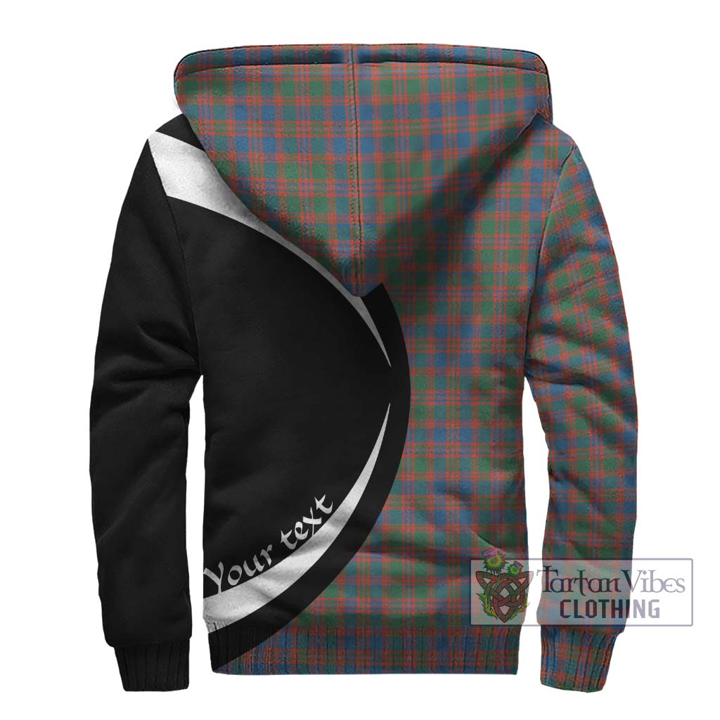 MacIntyre Ancient Tartan Sherpa Hoodie with Family Crest Circle Style - Tartan Vibes Clothing