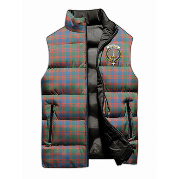 MacIntyre Ancient Tartan Sleeveless Puffer Jacket with Family Crest