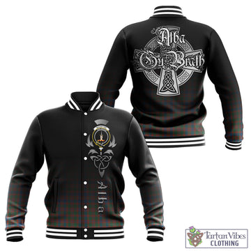 MacIntyre Ancient Tartan Baseball Jacket Featuring Alba Gu Brath Family Crest Celtic Inspired