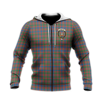 MacIntyre Ancient Tartan Knitted Hoodie with Family Crest