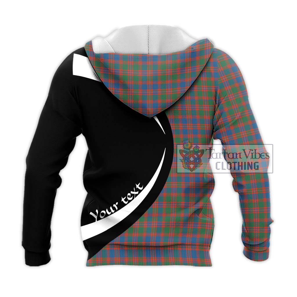 MacIntyre Ancient Tartan Knitted Hoodie with Family Crest Circle Style - Tartan Vibes Clothing