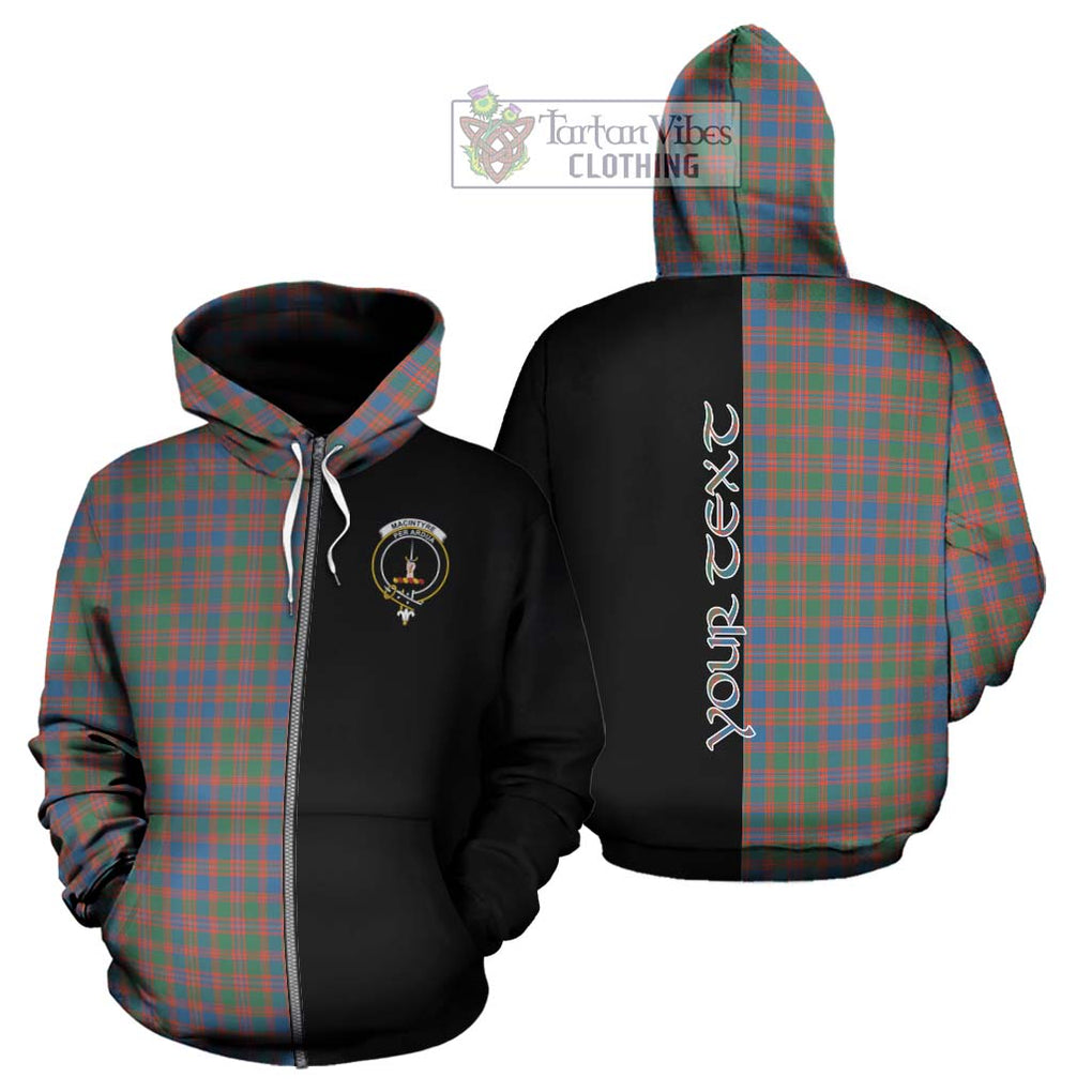 MacIntyre Ancient Tartan Hoodie with Family Crest and Half Of Me Style - Tartanvibesclothing Shop