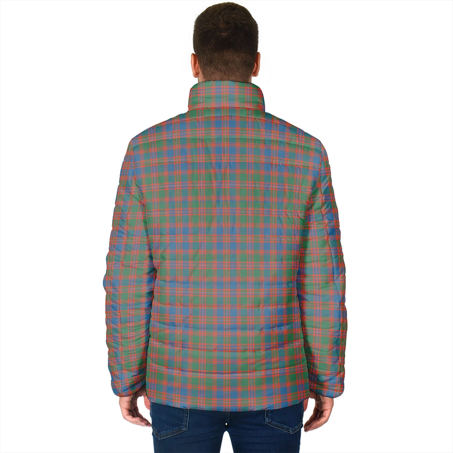 MacIntyre Ancient Tartan Padded Jacket with Family Crest - Tartan Vibes Clothing