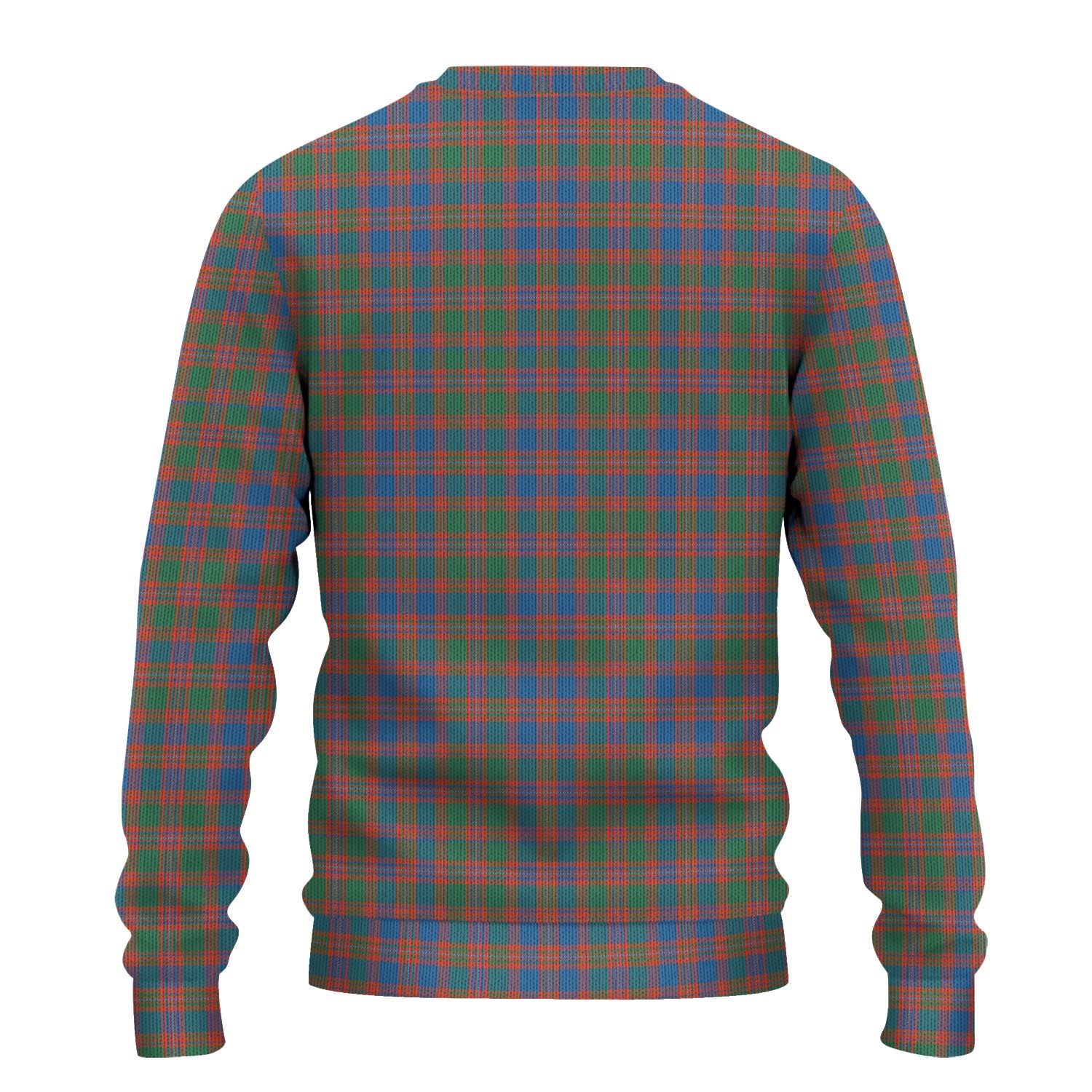 MacIntyre Ancient Tartan Knitted Sweater with Family Crest - Tartanvibesclothing