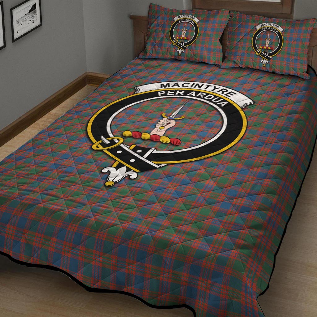 MacIntyre Ancient Tartan Quilt Bed Set with Family Crest - Tartan Vibes Clothing