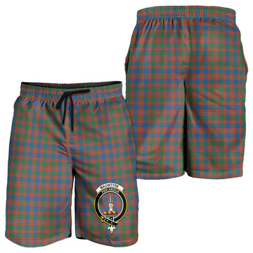 MacIntyre Ancient Tartan Mens Shorts with Family Crest