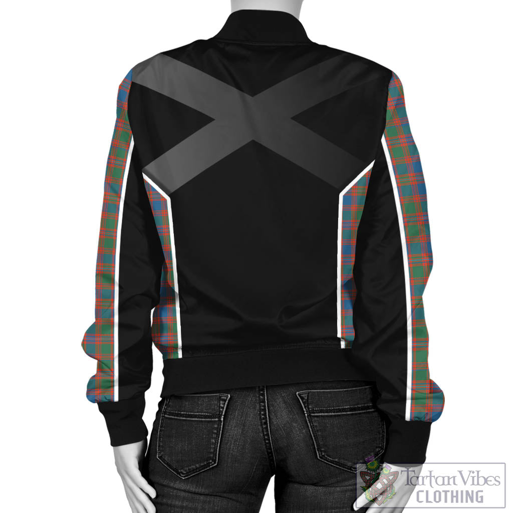 Tartan Vibes Clothing MacIntyre Ancient Tartan Bomber Jacket with Family Crest and Scottish Thistle Vibes Sport Style