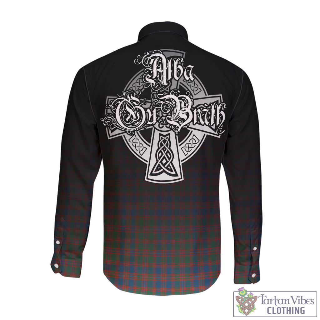 Tartan Vibes Clothing MacIntyre Ancient Tartan Long Sleeve Button Up Featuring Alba Gu Brath Family Crest Celtic Inspired