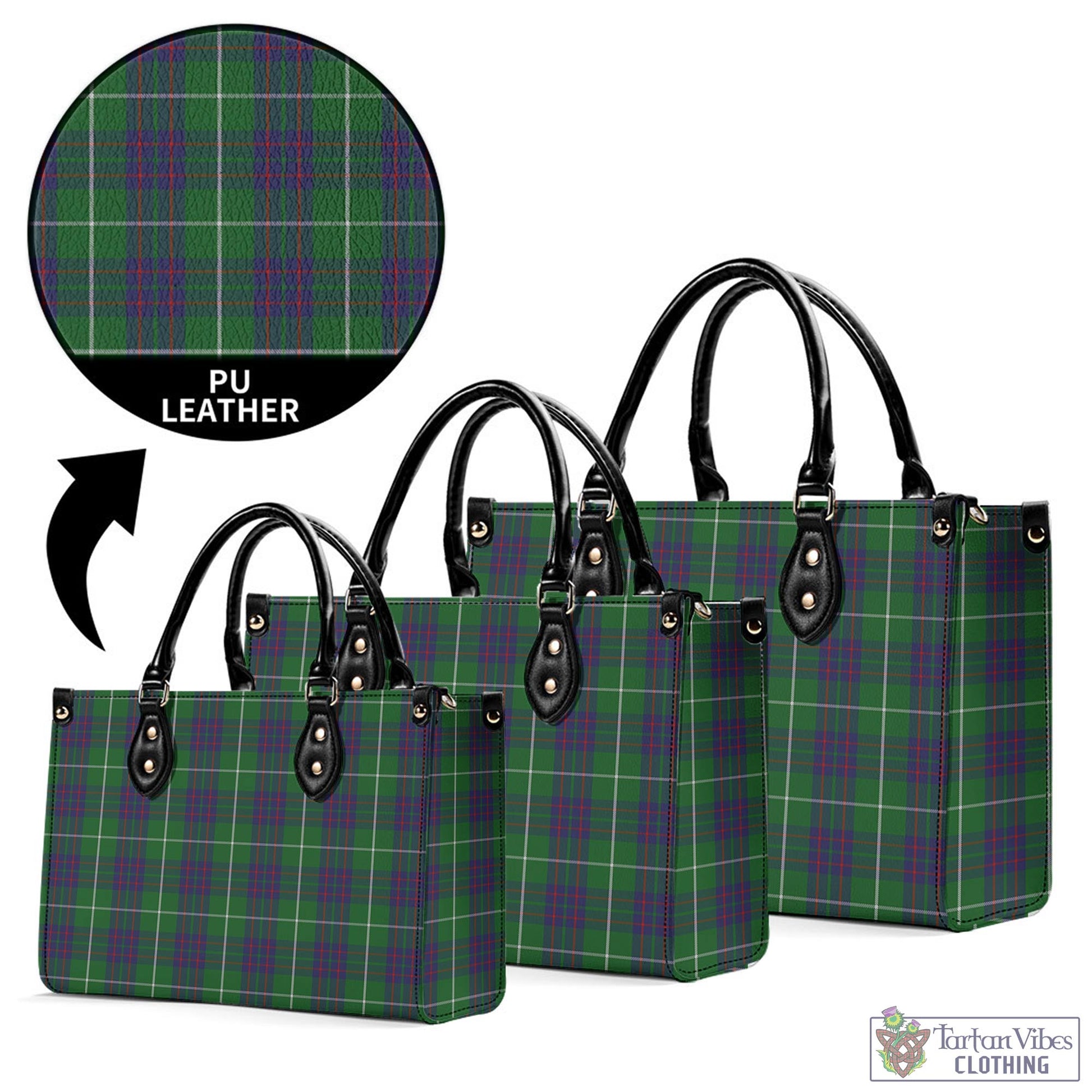 Tartan Vibes Clothing MacIntyre Hunting Tartan Luxury Leather Handbags