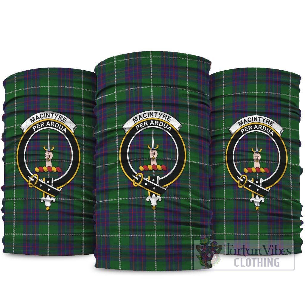 MacIntyre Hunting Tartan Neck Gaiters, Tartan Bandanas, Tartan Head Band with Family Crest