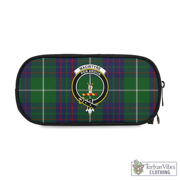 MacIntyre Hunting Tartan Pen and Pencil Case with Family Crest