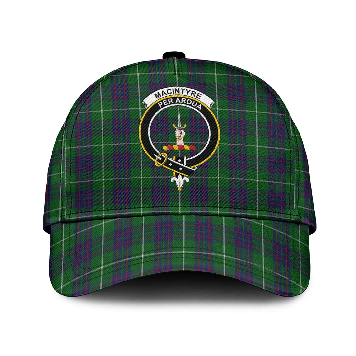 MacIntyre Hunting Tartan Classic Cap with Family Crest Classic Cap Universal Fit - Tartan Vibes Clothing