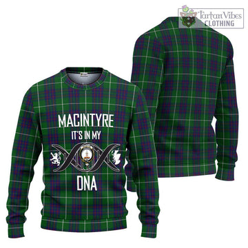 MacIntyre Hunting Tartan Ugly Sweater with Family Crest DNA In Me Style