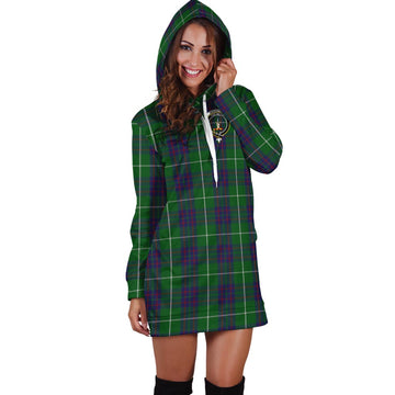 MacIntyre Hunting Tartan Hoodie Dress with Family Crest