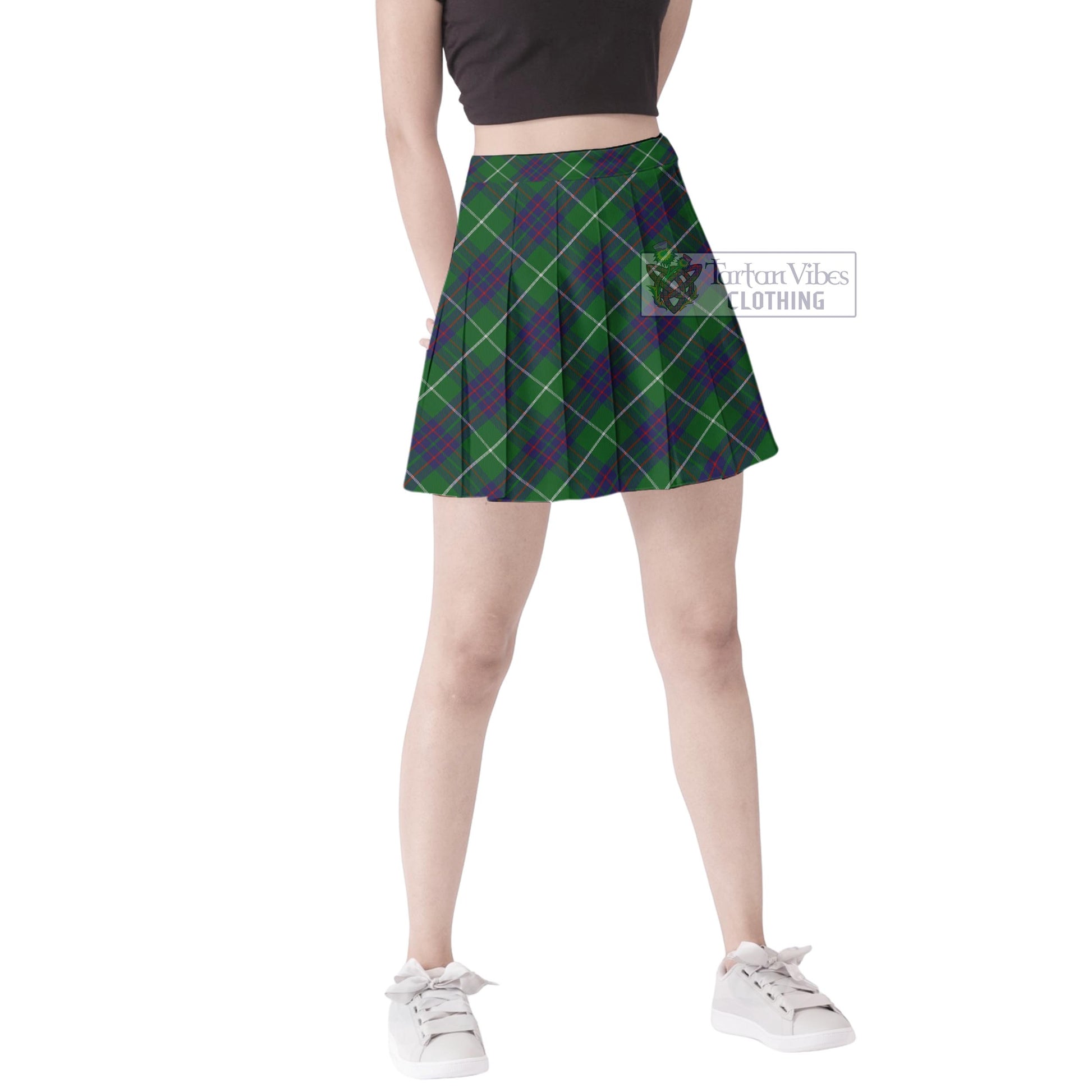 Tartan Vibes Clothing MacIntyre Hunting Tartan Women's Plated Mini Skirt