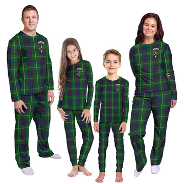 MacIntyre Hunting Tartan Pajamas Family Set with Family Crest