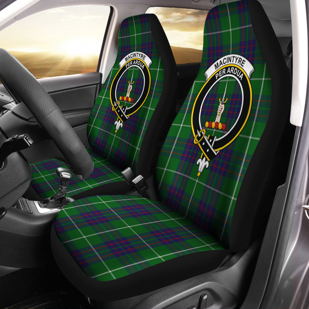 MacIntyre Hunting Tartan Car Seat Cover with Family Crest One Size - Tartanvibesclothing