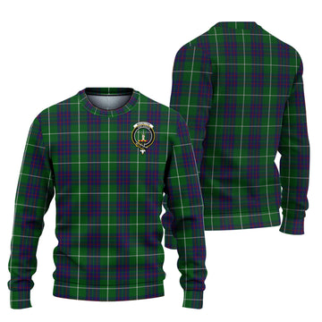 MacIntyre Hunting Tartan Knitted Sweater with Family Crest