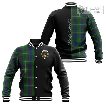 MacIntyre Hunting Tartan Baseball Jacket with Family Crest and Half Of Me Style