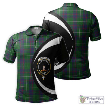 MacIntyre Hunting Tartan Men's Polo Shirt with Family Crest Circle Style