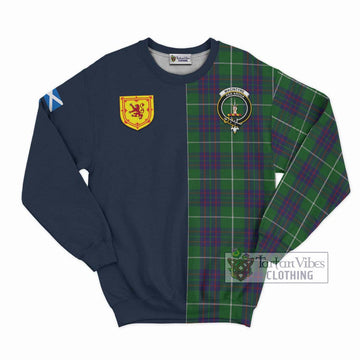 MacIntyre Hunting Tartan Sweatshirt Alba with Scottish Lion Royal Arm Half Style