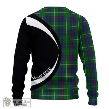 MacIntyre Hunting Tartan Ugly Sweater with Family Crest Circle Style