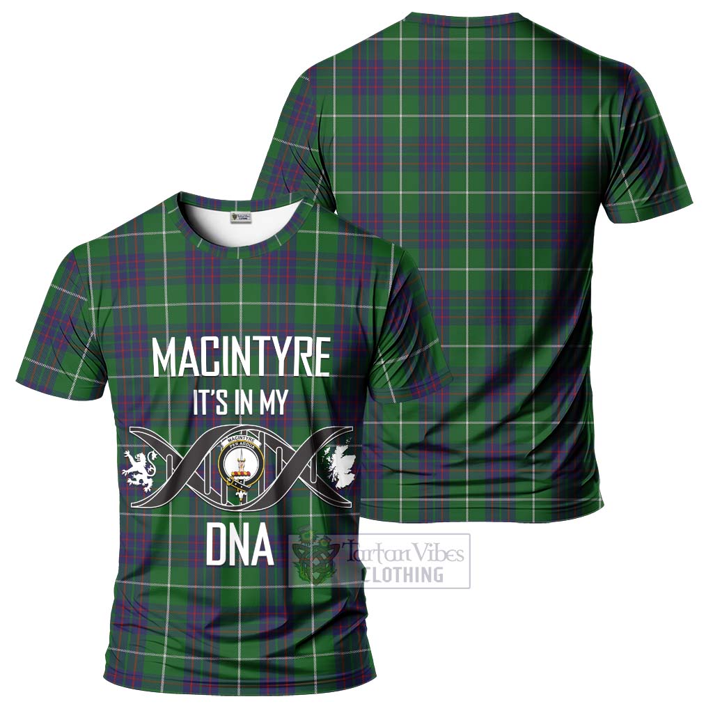 Tartan Vibes Clothing MacIntyre Hunting Tartan T-Shirt with Family Crest DNA In Me Style
